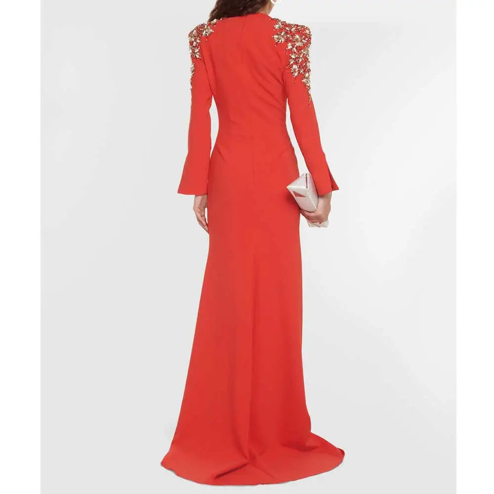 Sequined shoulder dress with long sleeves - Sukhjot
