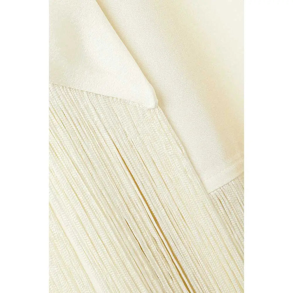 fringed hem mini cape dress – Susil