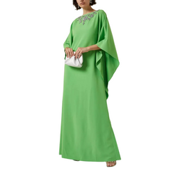 Embellished neckline kaftan gown – Zillah