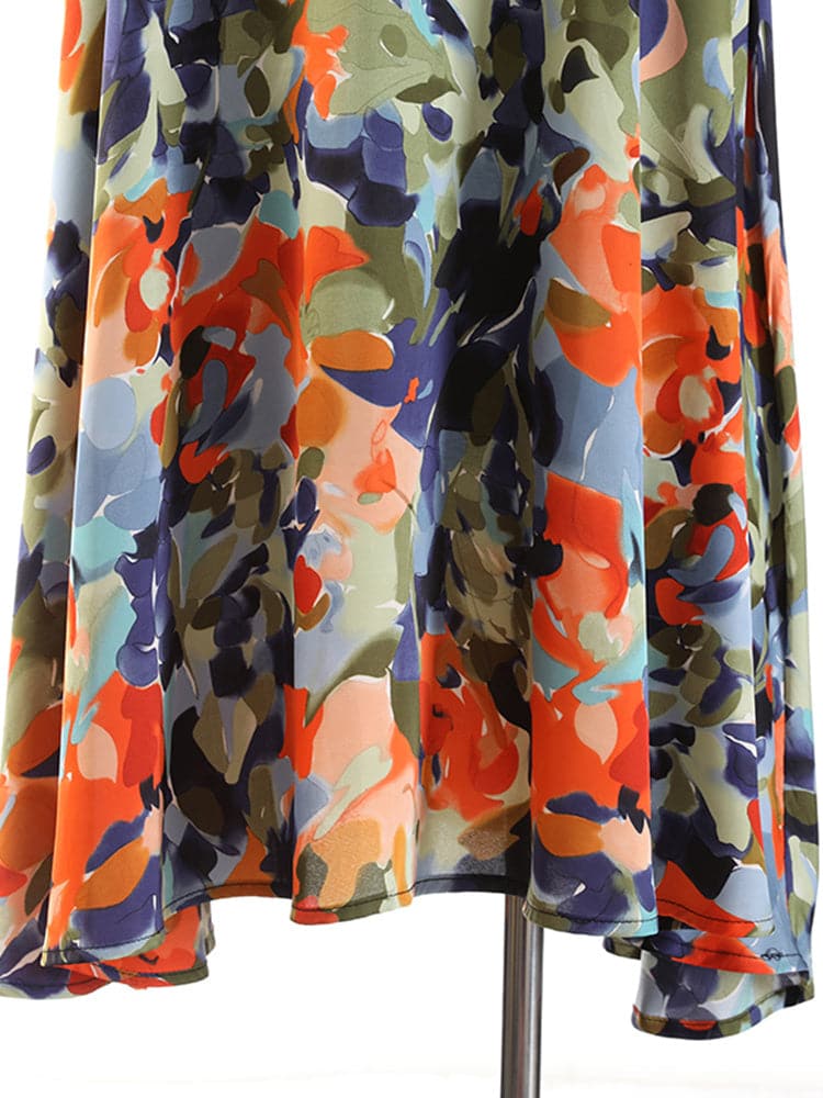 printed flared midi skirt - Aahna