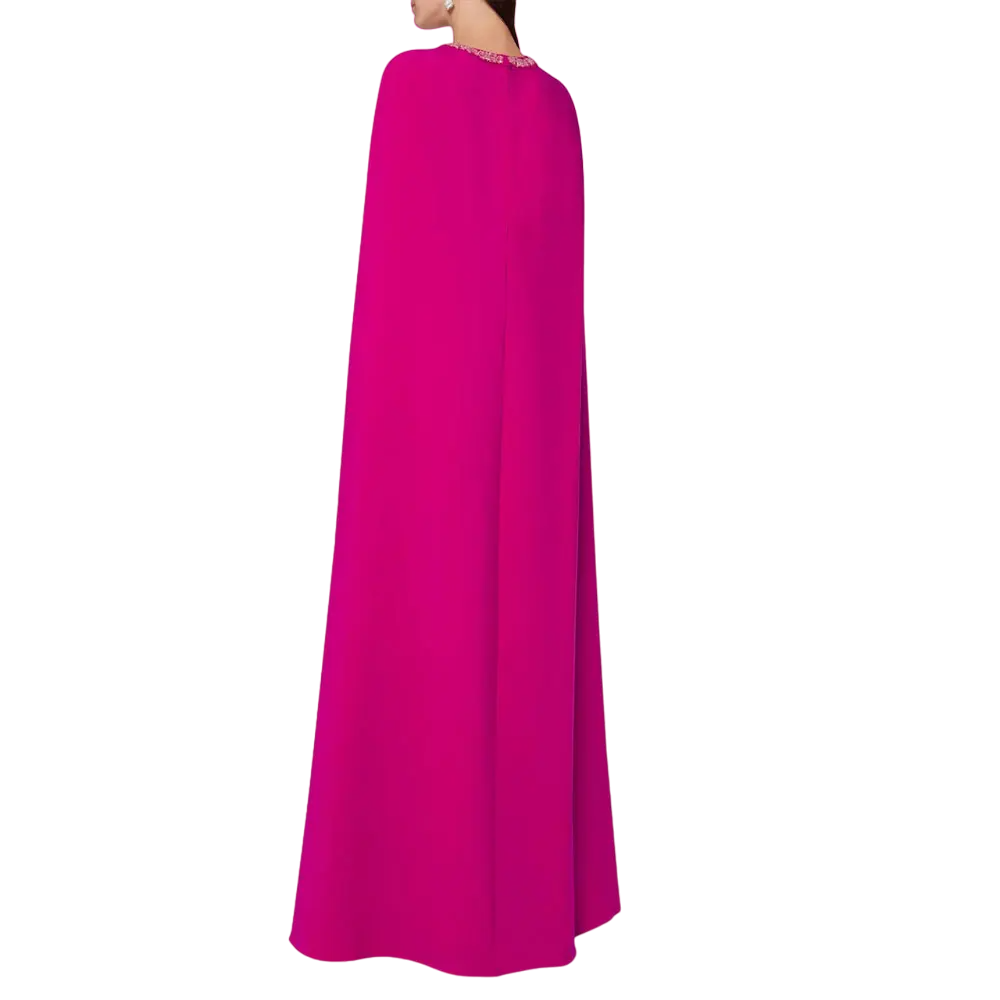 Embellished cutout cape gown – Lorman