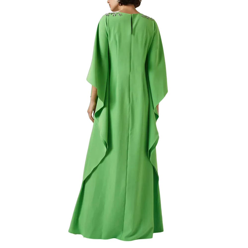 Embellished neckline kaftan gown – Zillah
