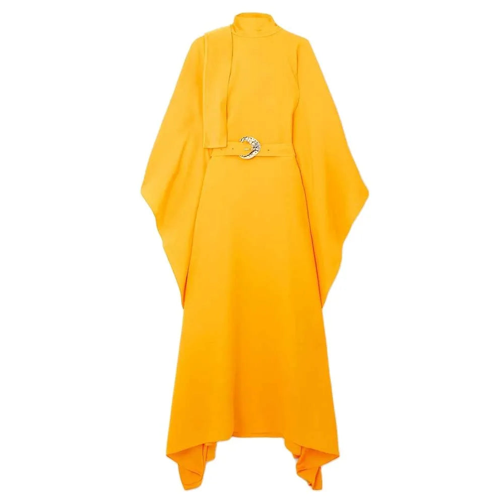 belted kaftan gown with moon buckle – Sushila