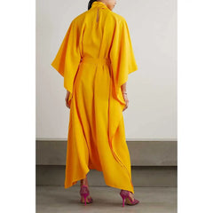 belted kaftan gown with moon buckle – Sushila