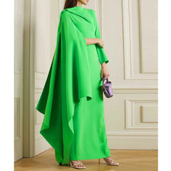 cape-back column gown in hot pink – Sureshi