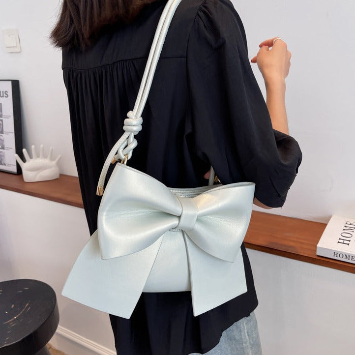 bow-accent crossbody bag with knotted strap - Aegelmaer