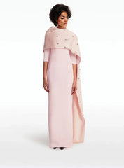 Embellished draped cape gown – Zendaya