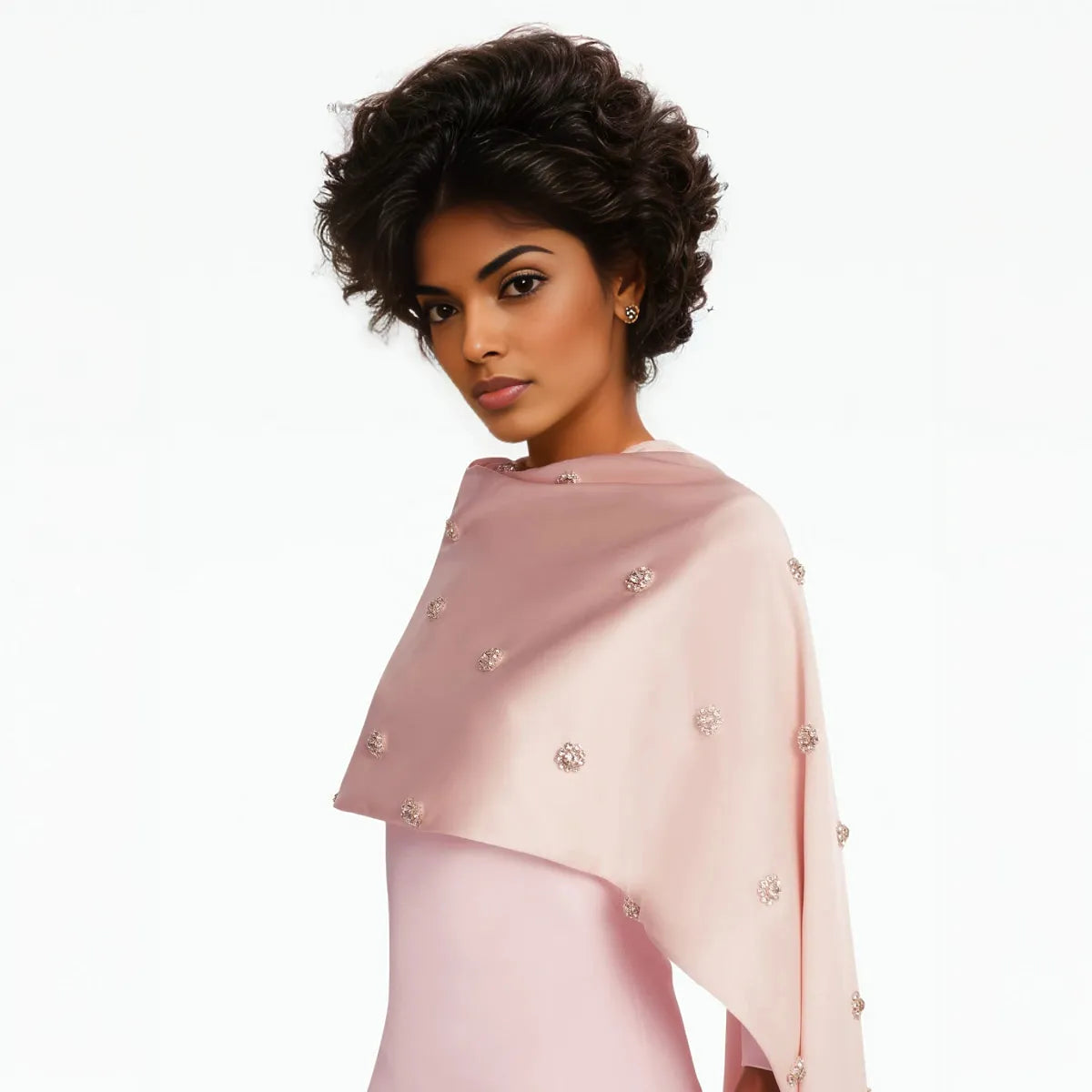 Embellished draped cape gown – Zendaya