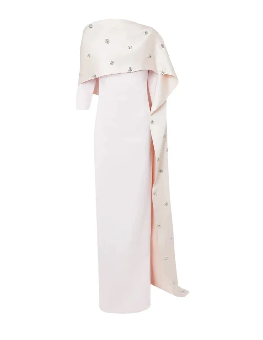 Embellished draped cape gown – Zendaya
