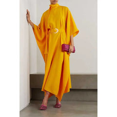 belted kaftan gown with moon buckle – Sushila
