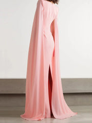 square-neck cape gown – Loneg