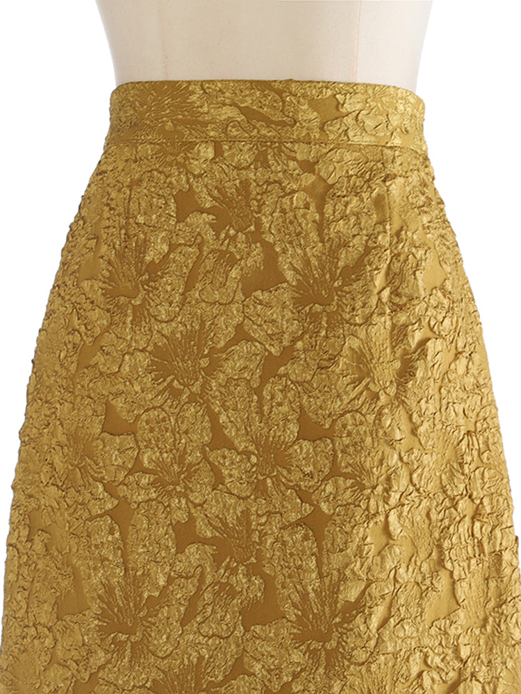 floral jacquard pencil skirt - Eiravati
