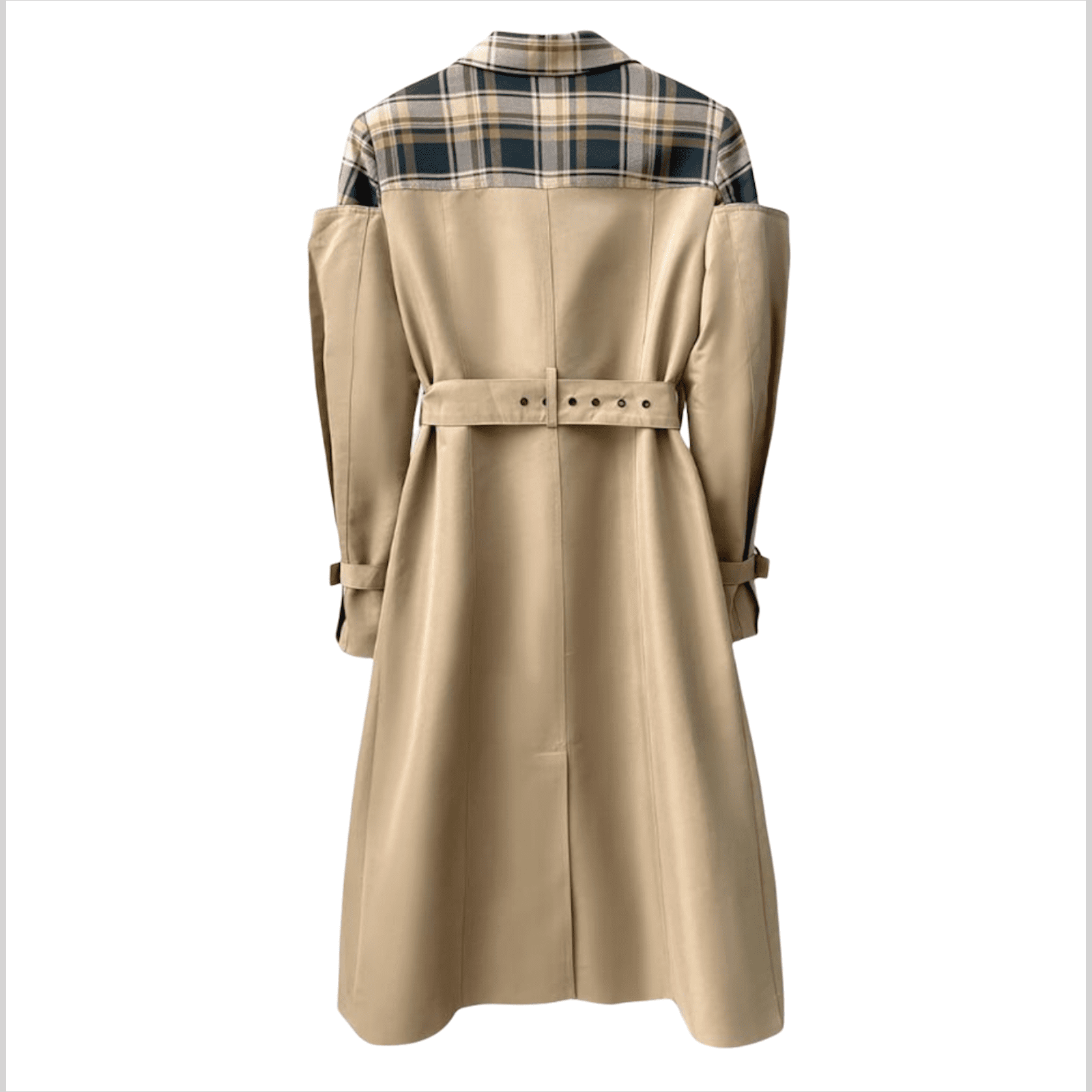 off-shoulder trench coat with contrast lapel - Alice