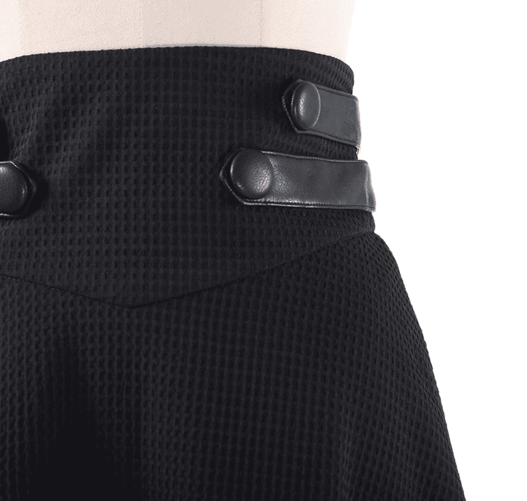 high-waist flared skirt with buttoned belt - Llyn