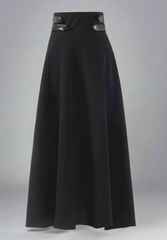 high-waist flared skirt with buttoned belt - Llyn