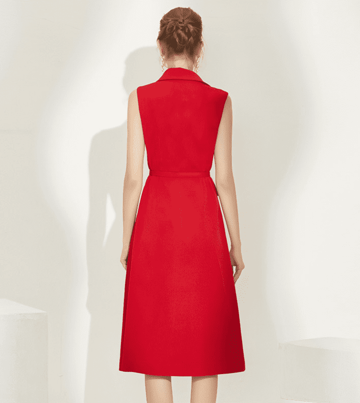 sleeveless wrap midi dress with waist tie – Ifedayo