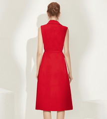 sleeveless wrap midi dress with waist tie – Ifedayo