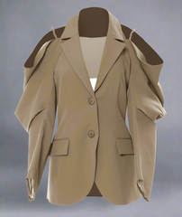 cut-out shoulder tailored blazer - Aadhirun
