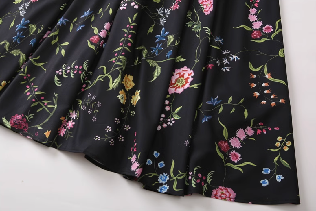 collared floral-print belted maxi dress – Tetyana