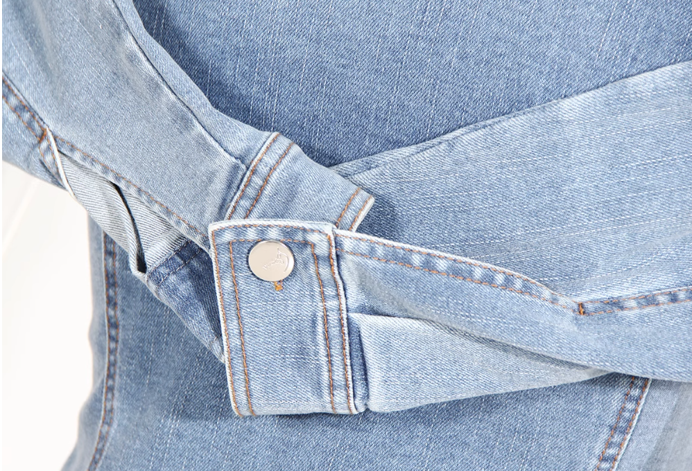 off-shoulder sleeveless denim jacket - Evienne