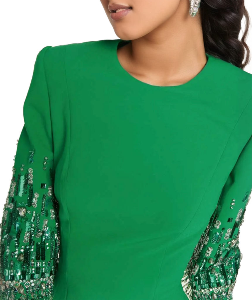 Sequined sleeves dress - Surelis
