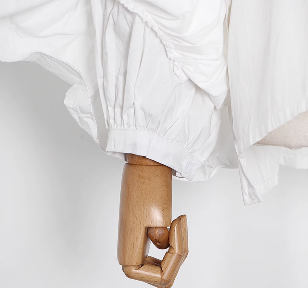 long-sleeve blouse with layered ruffle sleeves - Elspet