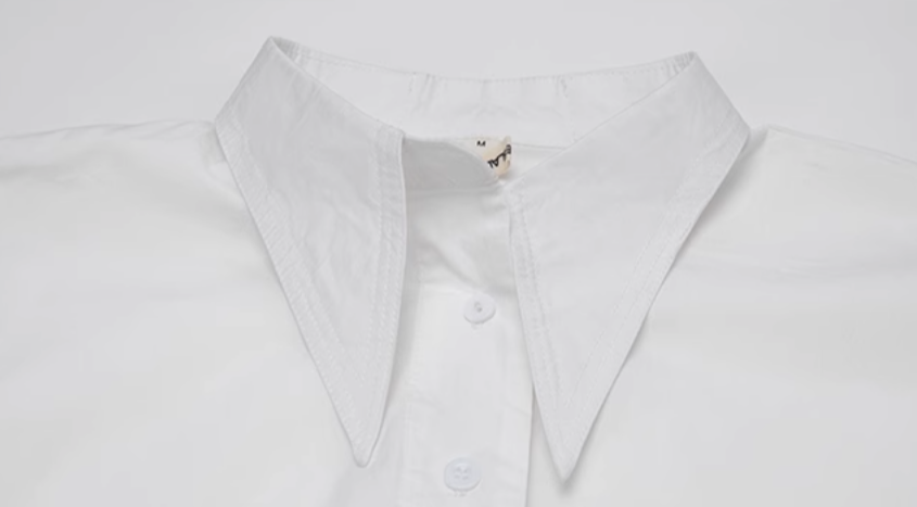 asymmetrical half-sleeve shirt with layered front - Elvisa