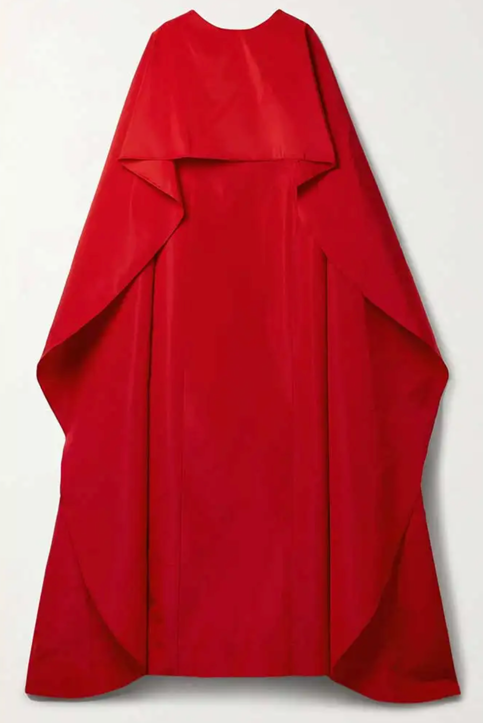 dramatic cape-back gown in crimson – Sujala