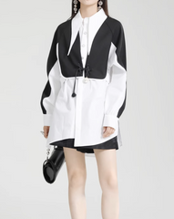 two-tone oversized shirt dress – Fariishta