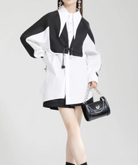 two-tone oversized shirt dress – Fariishta