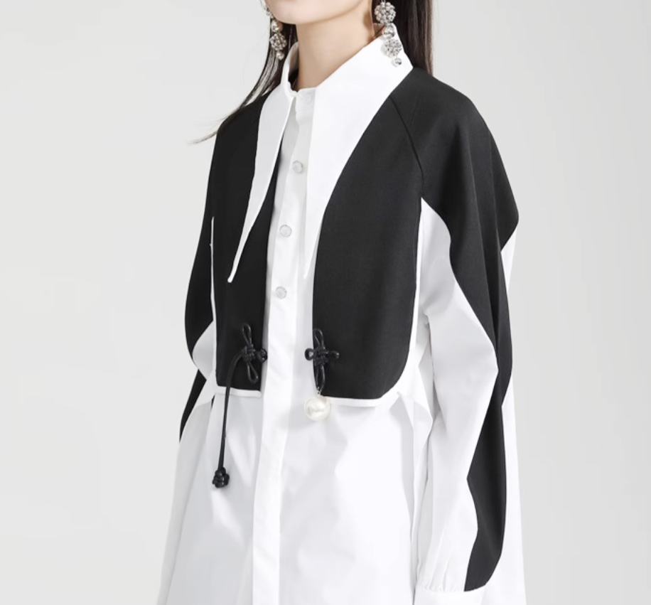 two-tone oversized shirt dress – Fariishta