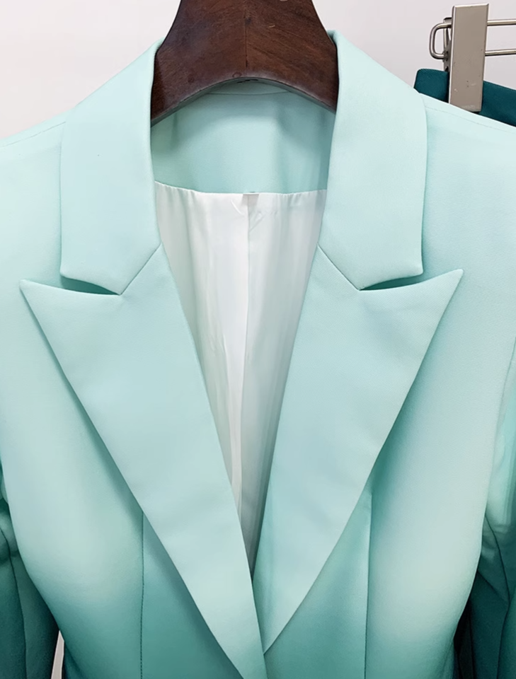 gradient tailored pantsuit with single-breasted blazer – Fannanah