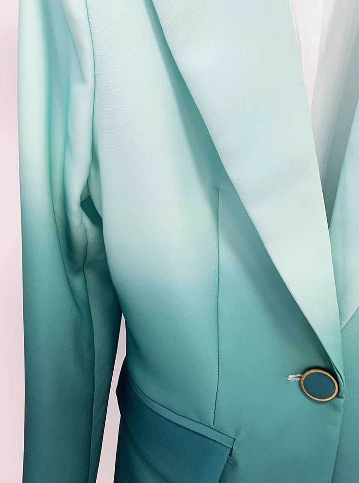gradient tailored pantsuit with single-breasted blazer – Fannanah
