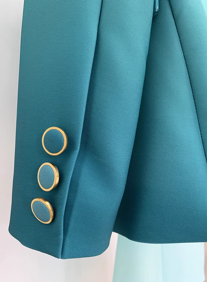 gradient tailored pantsuit with single-breasted blazer – Fannanah