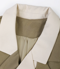 asymmetric two-tone blazer with layered lapel - Fyiynfcf
