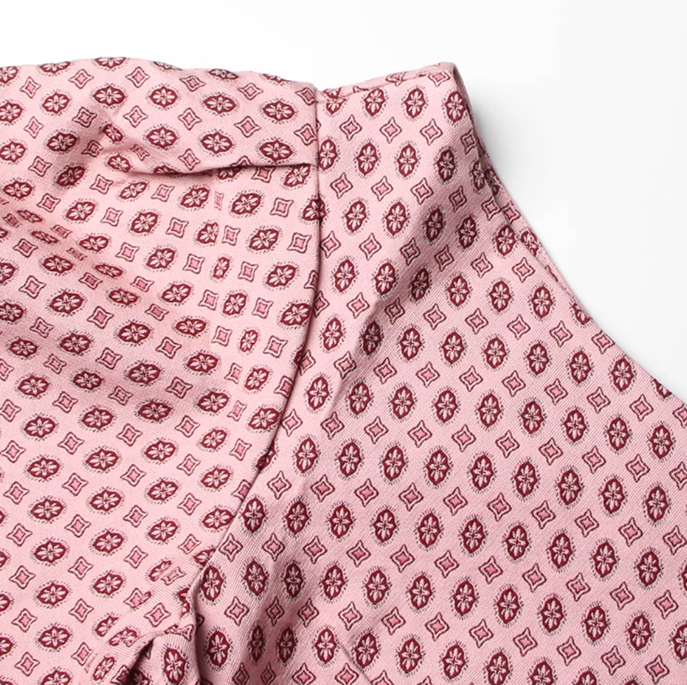 one-shoulder patterned crop top with flared sleeve - Gaxsad