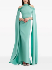 cold-shoulder cape gown – Rosal