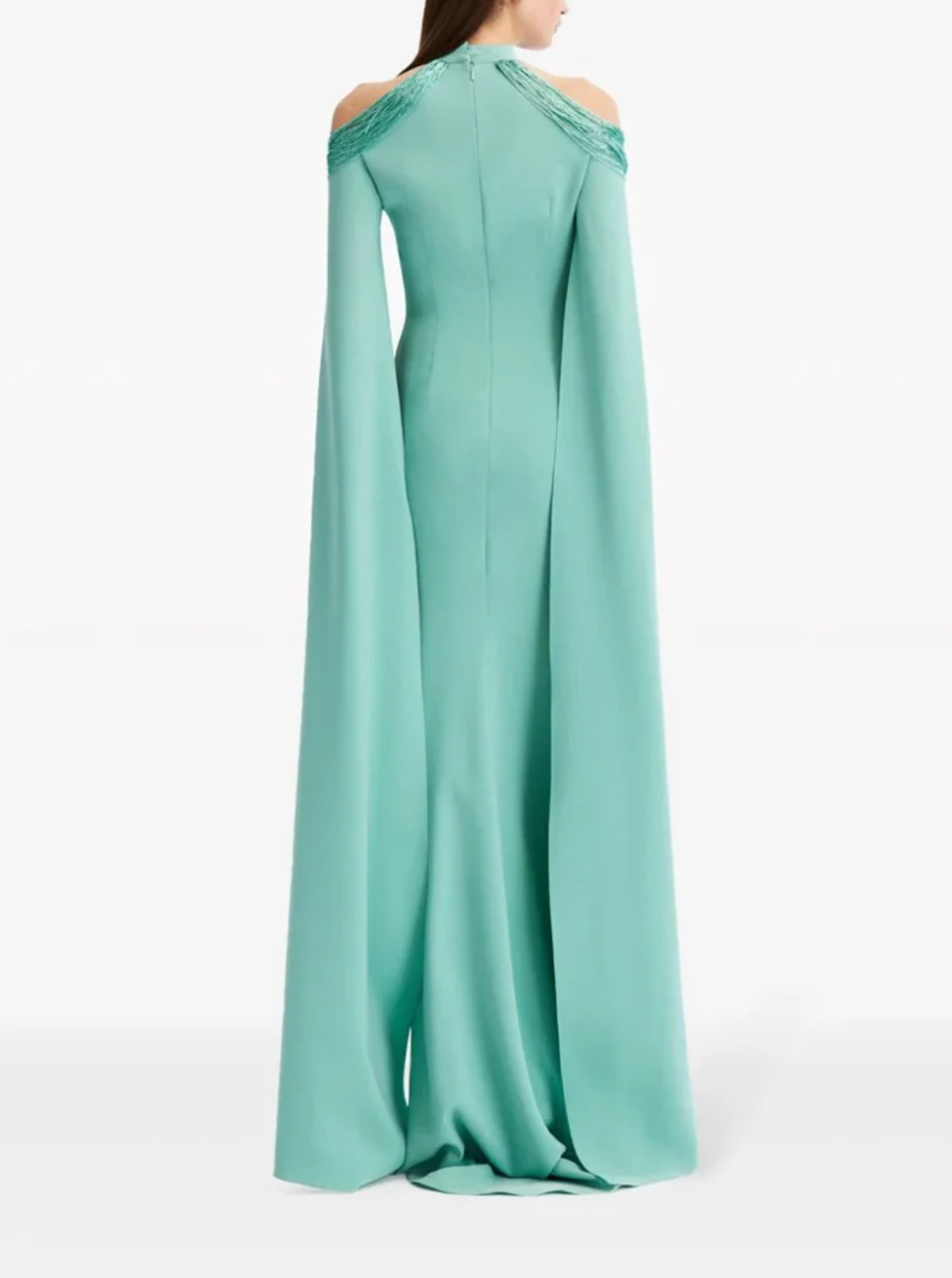 cold-shoulder cape gown – Rosal