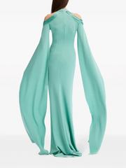 cold-shoulder cape gown – Rosal