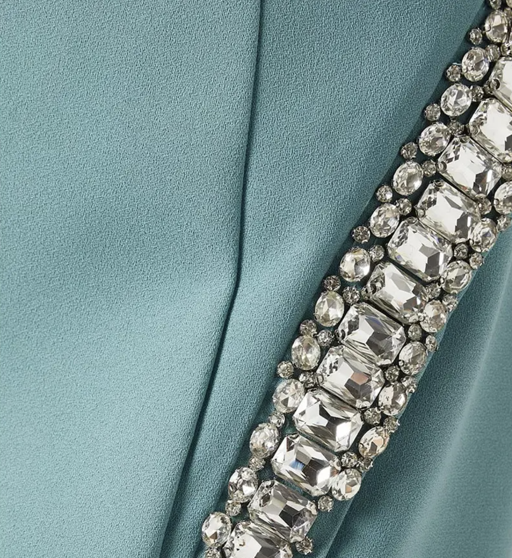 crystal-embellished high-neck gown – Logen