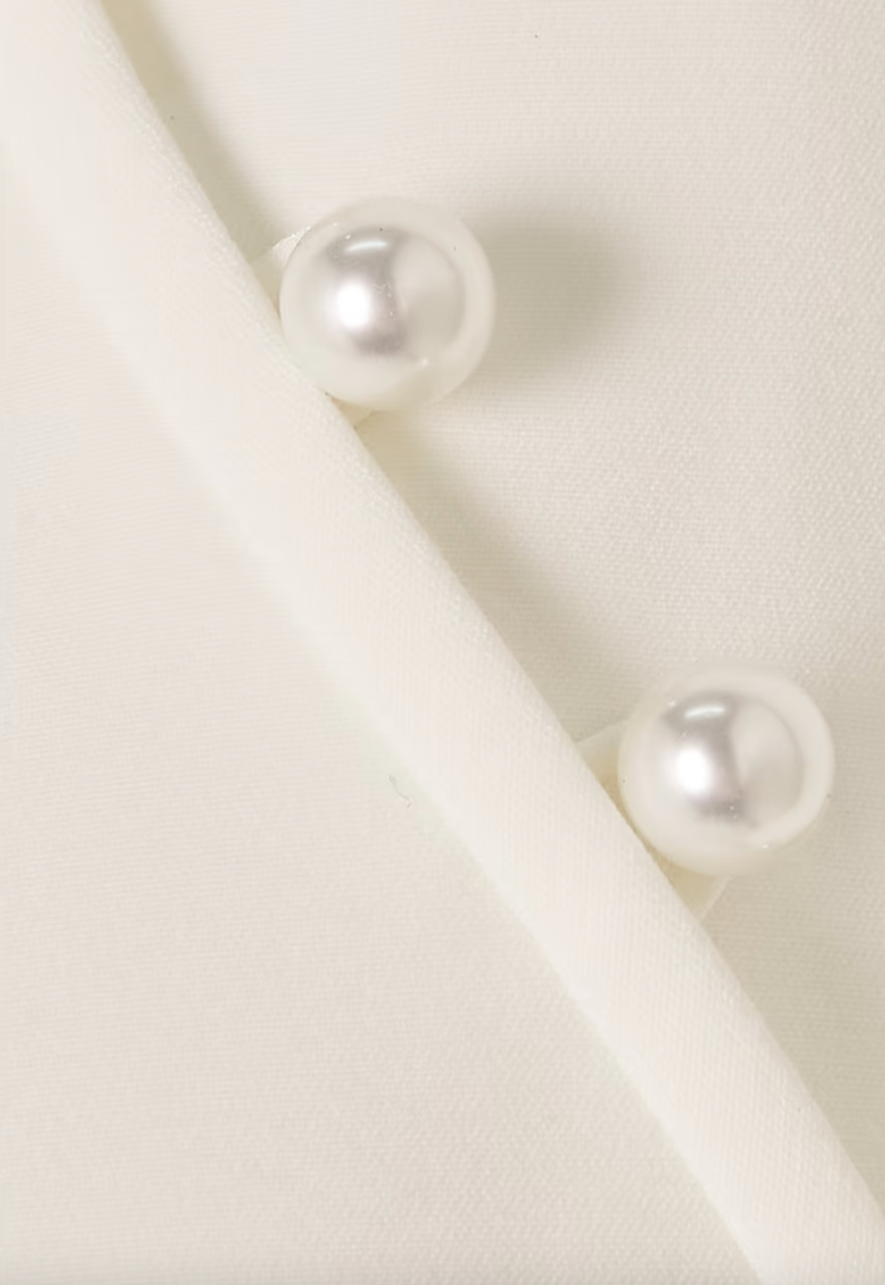 Puff-sleeve gown with pearl shoulder detail – Oljen