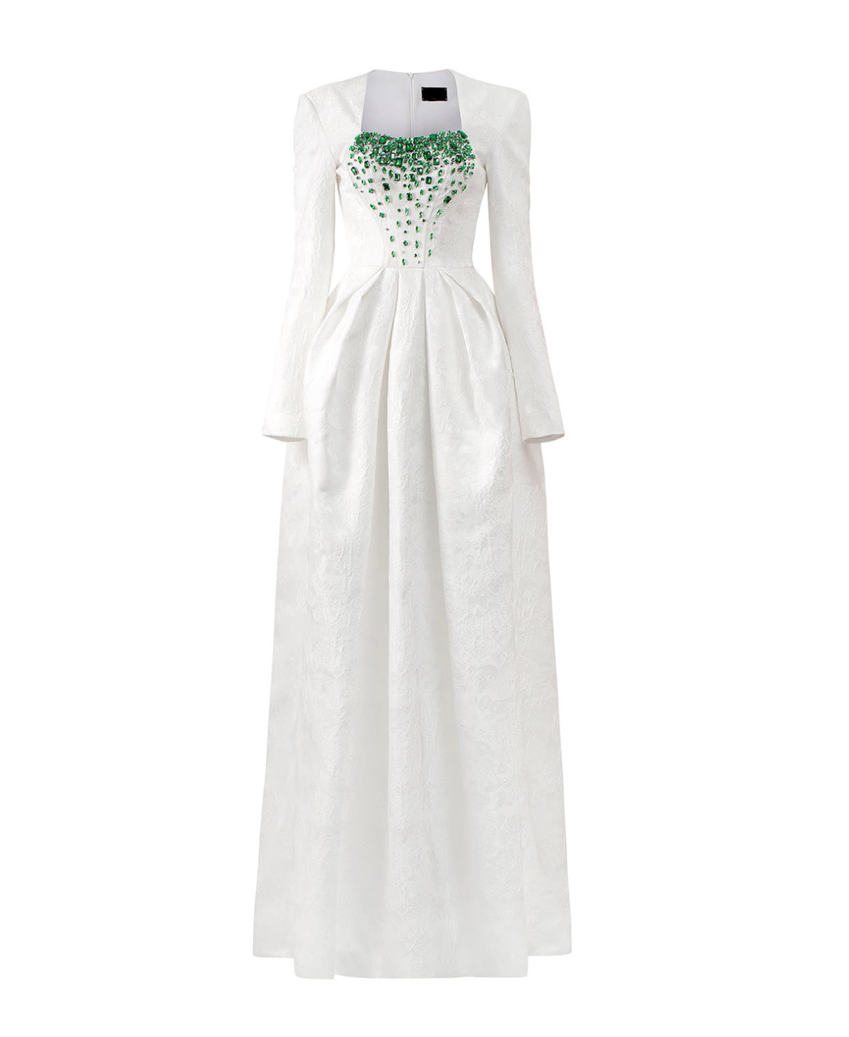 Embellished square-neck gown – Quren