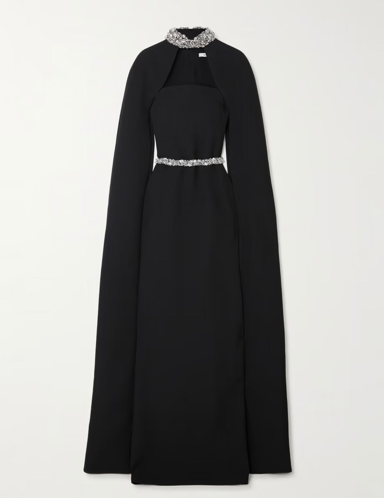 crystal-belted cape gown – Jojee