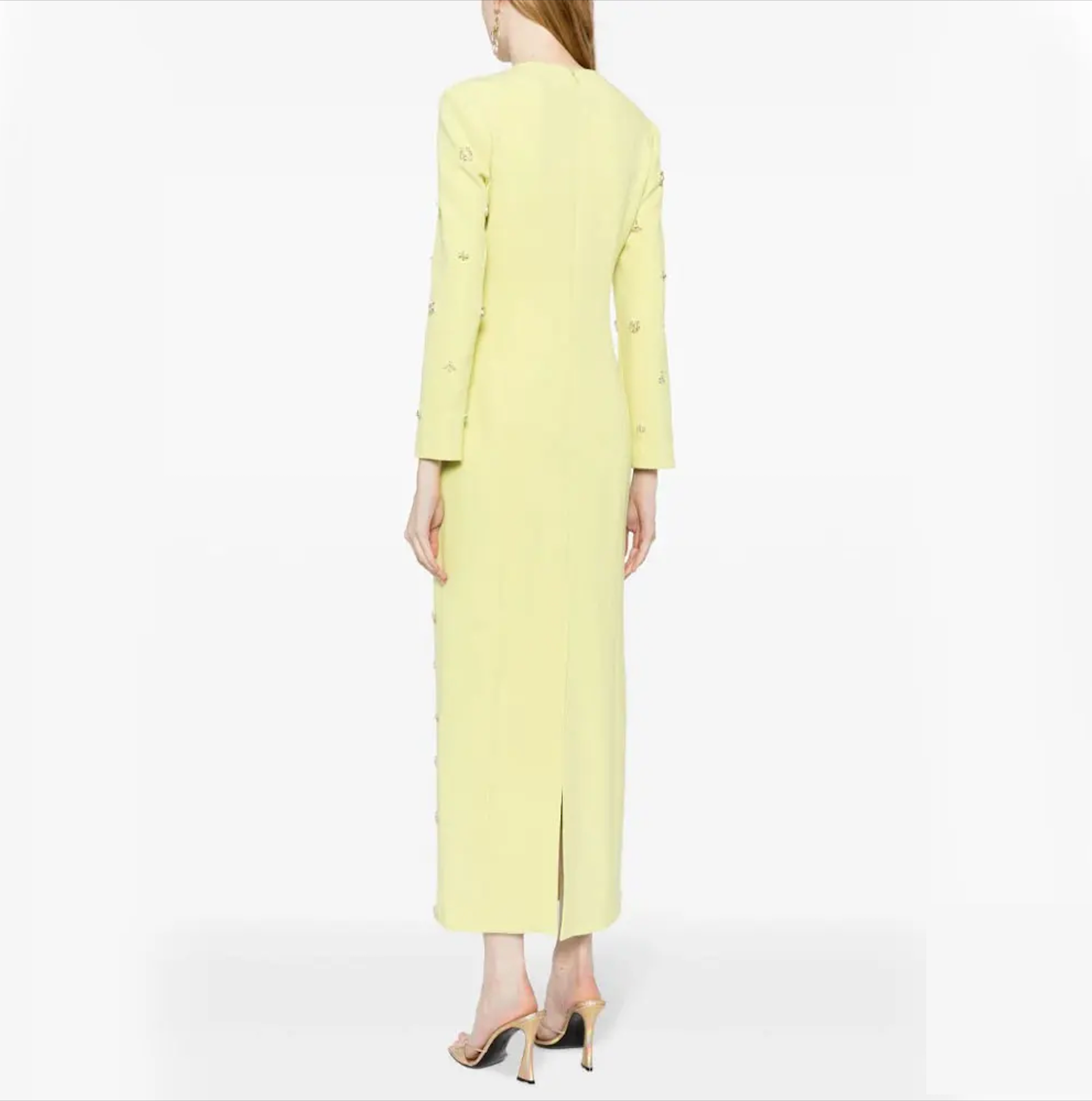 square-neck crystal-embellished gown – Kailen
