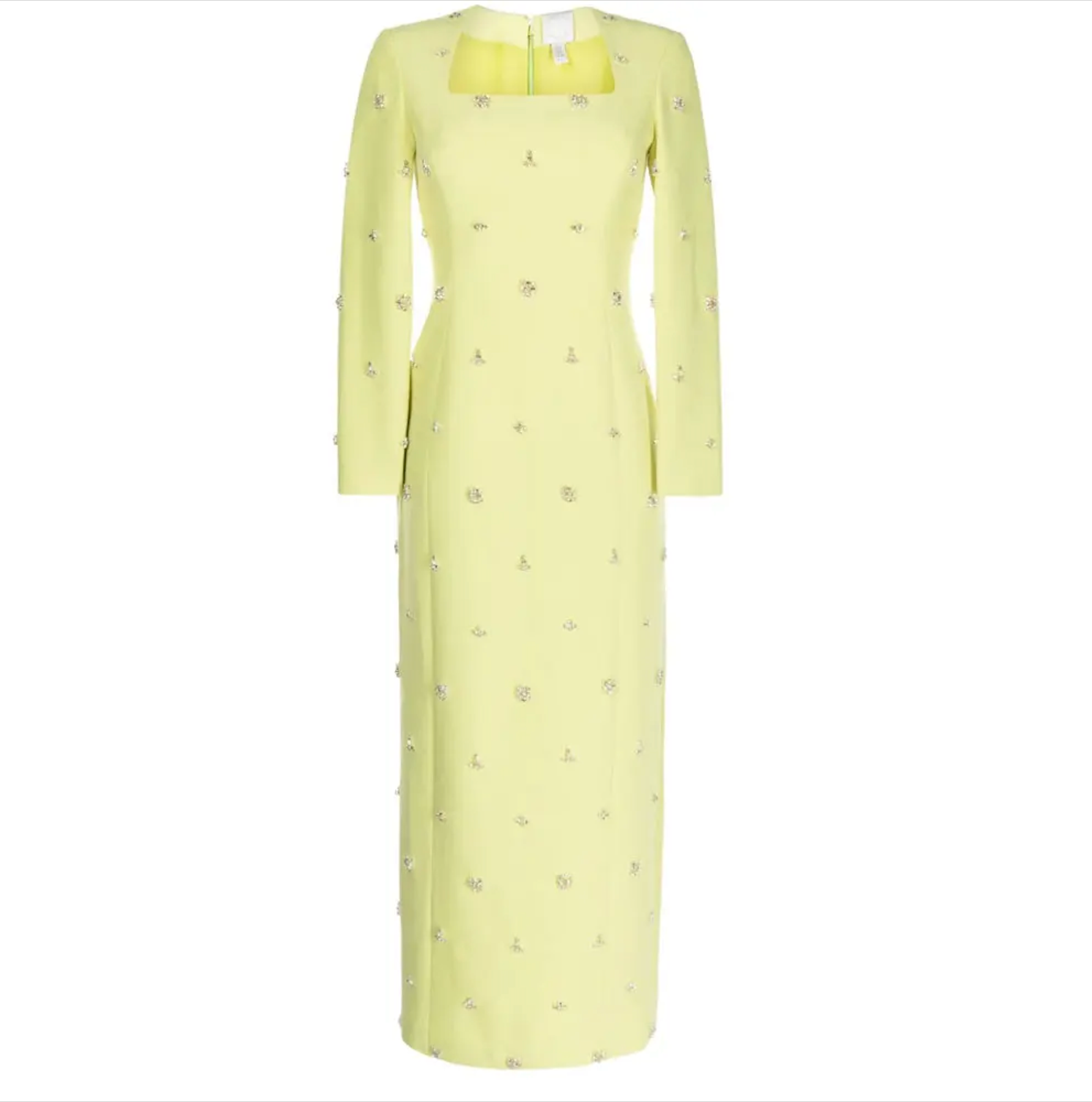 square-neck crystal-embellished gown – Kailen