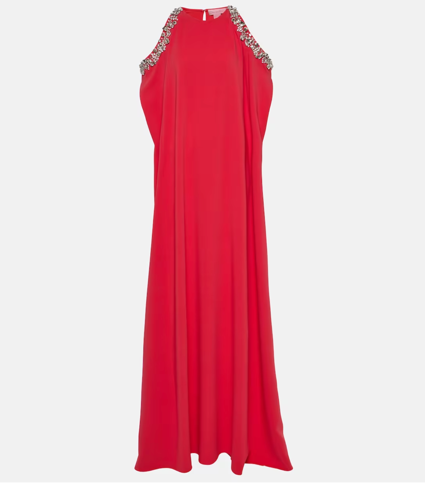 embellished cold-shoulder cape gown – Joriey
