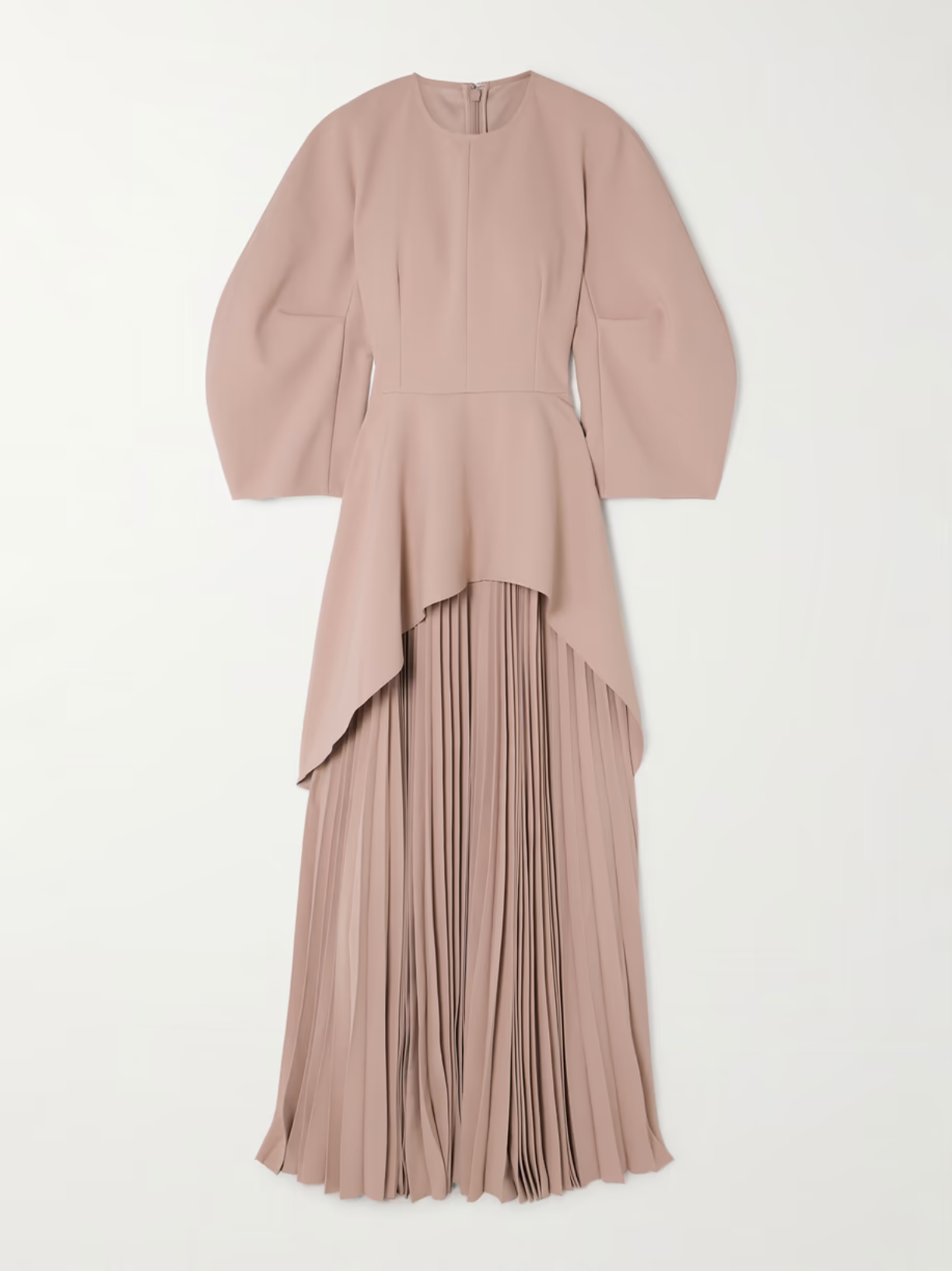 layered peplum gown with pleated skirt – Joreye