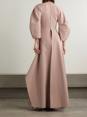 layered peplum gown with pleated skirt – Joreye