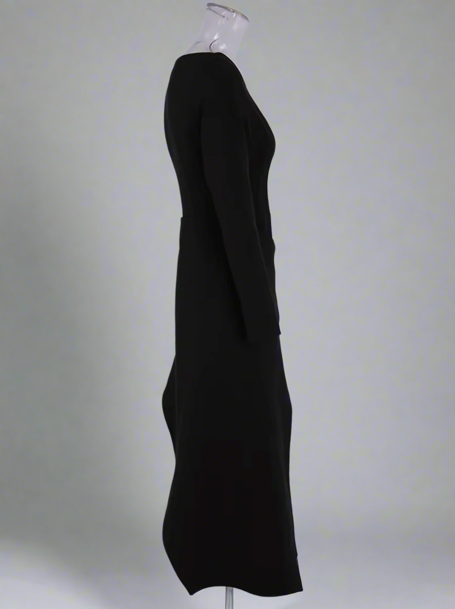 asymmetric color-block midi dress – Salenah