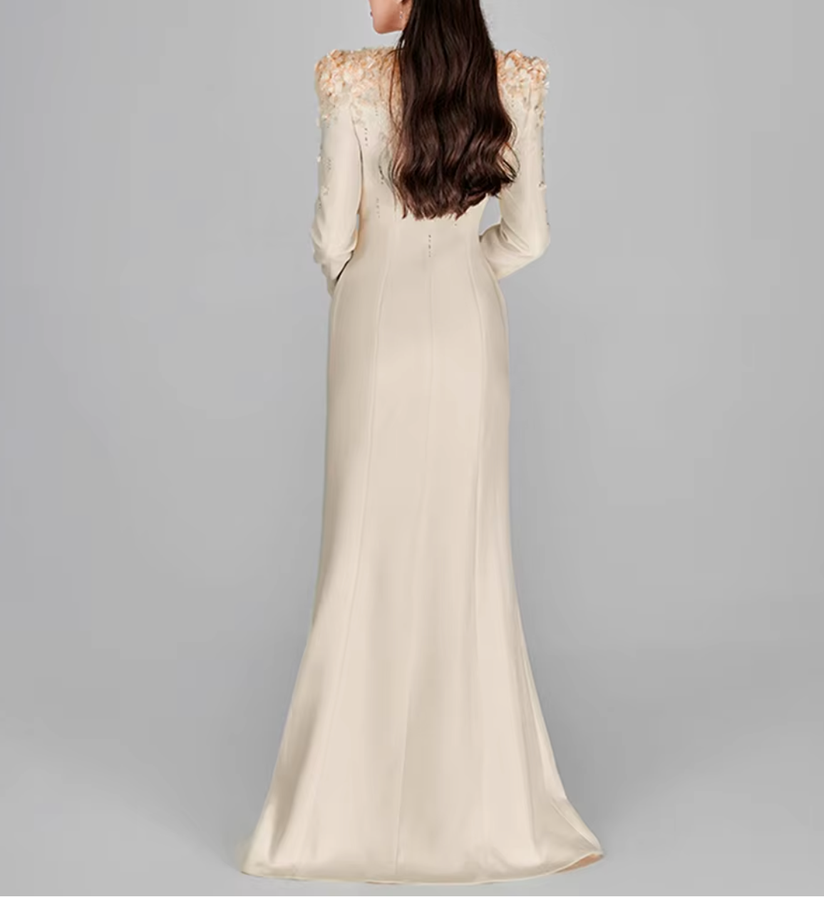 embellished shoulder tailored gown – Jollen